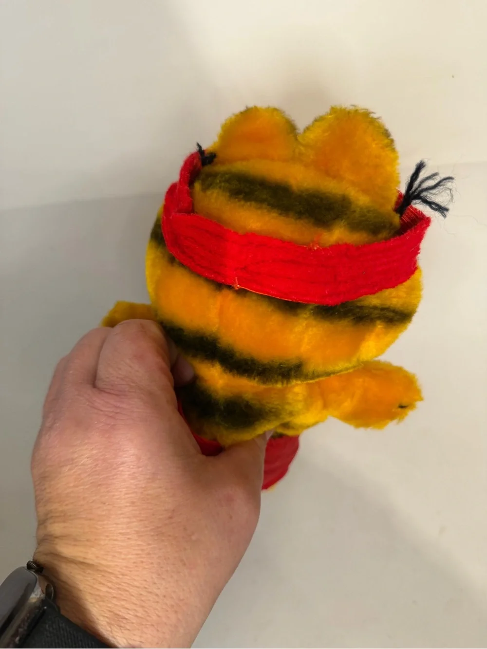 Vintage Dakin Garfield Workout Plush Stuffed Animal Red Headband Shorts 1981 10”